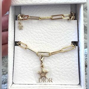 Dior gold téléphone charm NWT